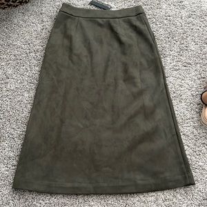 Banana Republic Midi Suede Skirt